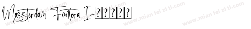Massterdam Fontera I字体转换